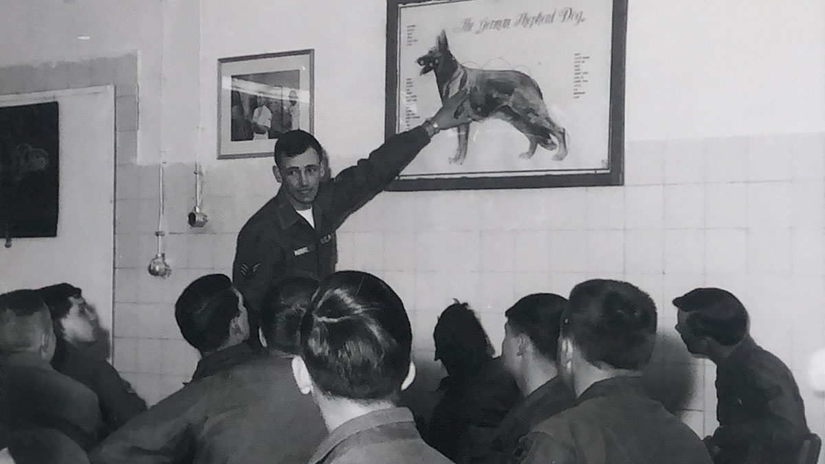 Trainer Dan at work in 1966